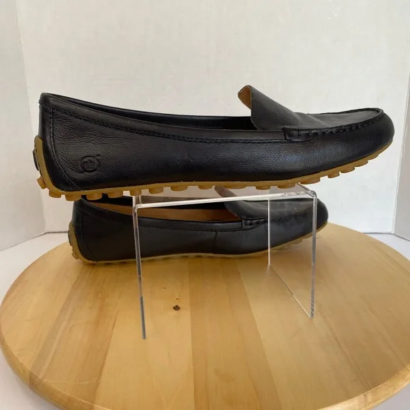 Born Women's Black Leather Loafers - Picture 5 of 13